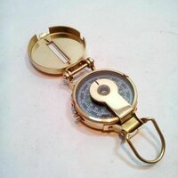 Maritime Vintage Nautical Brass Pocket Poem Sundial Brass Compass Marine Handmade With Leather Box  Gift TNA0009
