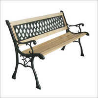 Mild Steel Park Bench - One Piece Design, Beige-black Matt Finish | Easy To Install, Light Weight, Durable, Easy To Clean, Modern Appearance, Indian Style