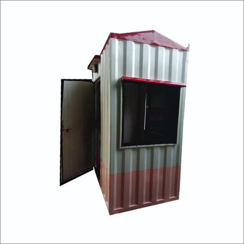 Grey-Red Steel Security Cabin