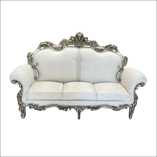 Three Seater White Sofa Set
