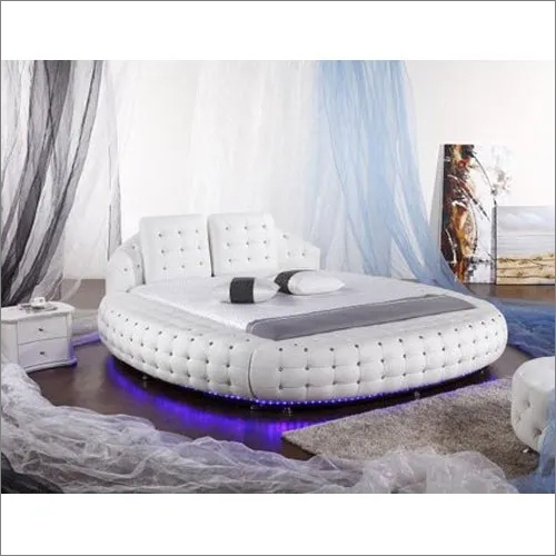 Machine Made Modular Wooden Round Bed