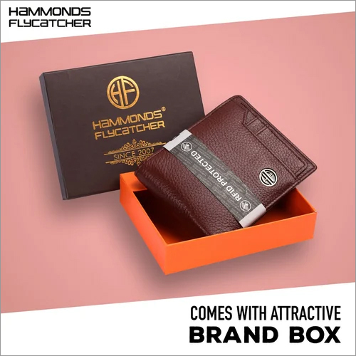 Mens Hammonds Flycatcher Wallet - Real Leather, 11.5 x 1.5 x 9.2 cm, Brown Color - Flap Closure, 100% Satisfaction Guaranteed, Luxurious Style