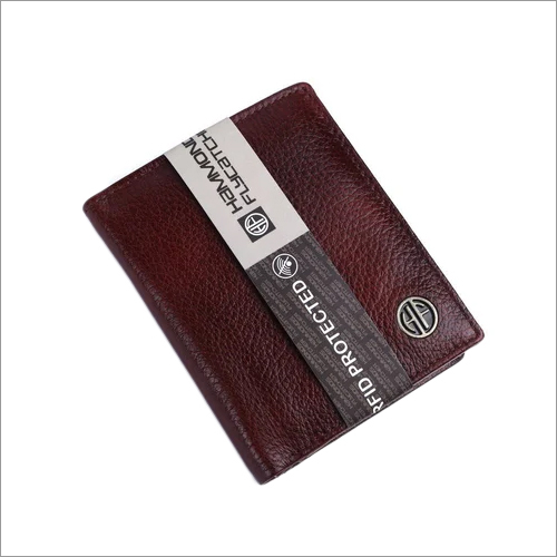 HF514BR Mens Leather Wallet - Leather, Folded, Brown | Flap Closure for Secure Storage
