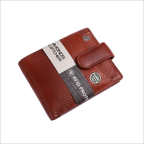 HF502TAN Mens Leather Wallet - Leather, Folded, Brown | Flap Closure for Stylish Organization and Enhanced Durability