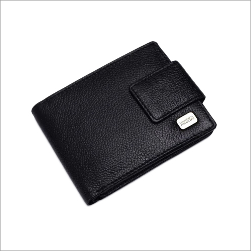 HF581BLL Men Leather Wallet - Leather, Folded, Black | Flap Closure for Secure Storage