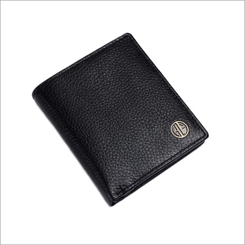 HF583BLL Men Leather Wallet - Leather, Folded, Black | Flap Closure Design for Secure Storage and Style