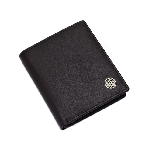 HF583BRNL Men Leather Wallet - Leather, Folded, Black | Flap Closure for Secure Storage and Sleek Style