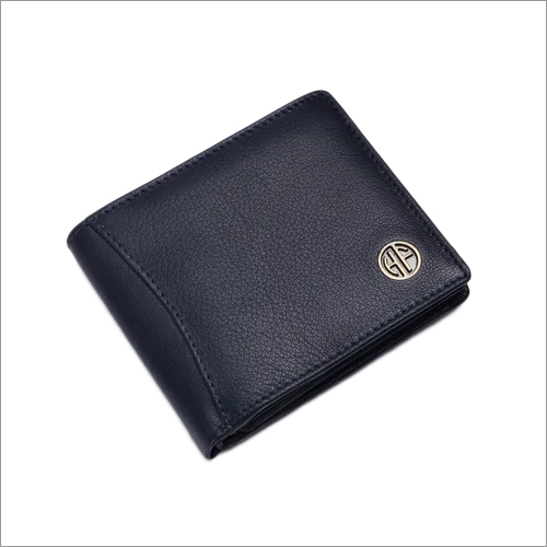 Mens Leather Wallet - Flap Closure, Folded Design, Blue Color | Premium Leather Material
