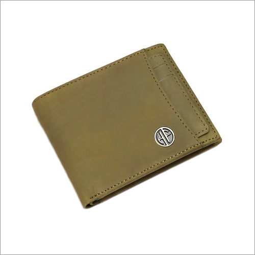 HF585 Men Leather Wallet - Leather, Folded, Green | Flap Closure, Stylish Design for Everyday Use