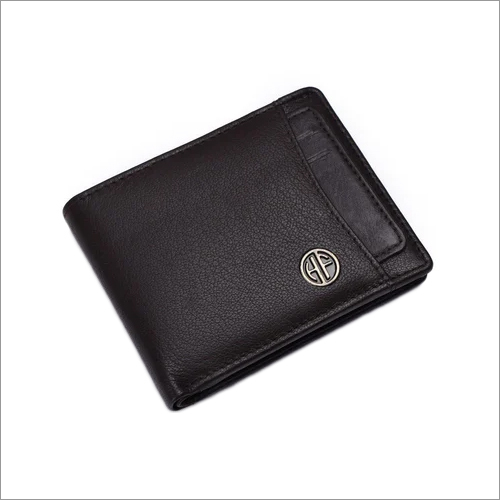 HF585BRNL Men Leather Wallet - Leather, Folded, Black | Flap Closure for Secure Storage and Elegant Design