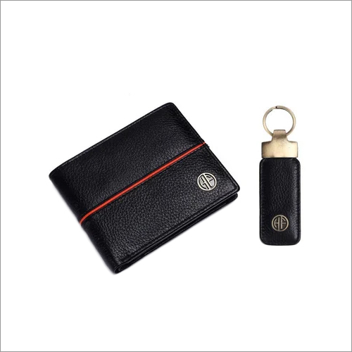 GS579-BLK-KR Leather Gift Set - Leather Material, Black Color | Ideal for Corporate Office Usage