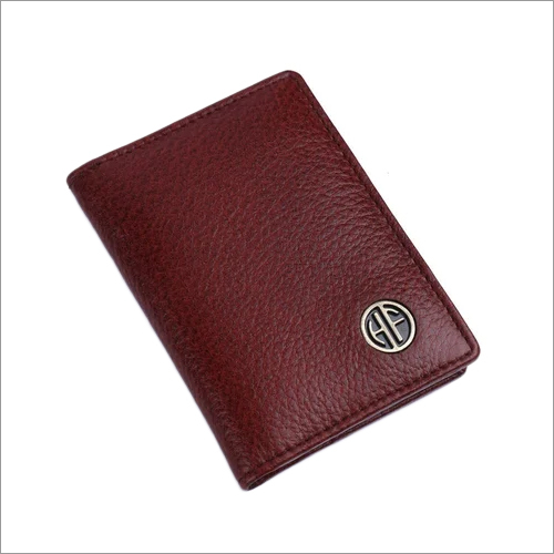 CC601BR Leather Card Holder - Leather Material, Dimensions Unspecified, Brown Color | Office Usage, Elegant Organizational Solution