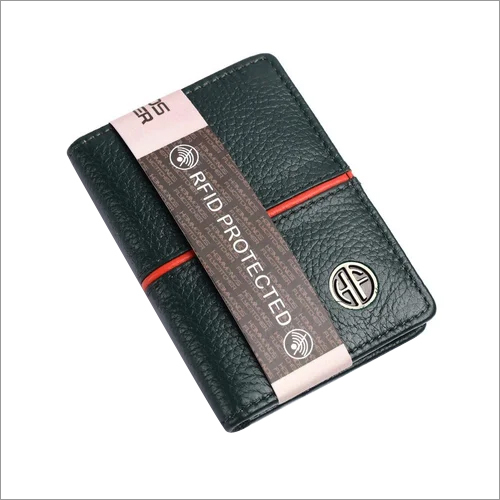 Cc601-gr Leather Card Case - Leather Material , Green Color, Ideal For Office Use, Stylish And Functional Design