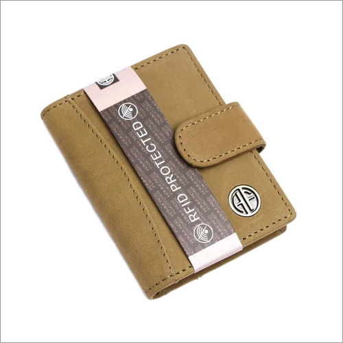 Leather Card Holder - Genuine Leather, Brown Color | Ideal for Office Use, Sleek and Stylish Design