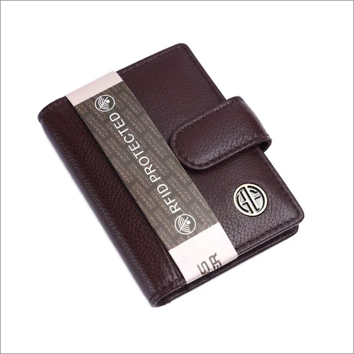 CC602-LNBR Leather Card Holder - Leather Material, Compact Size, Stylish Brown Color | Ideal for Office Use, Elegant Design for Professionals