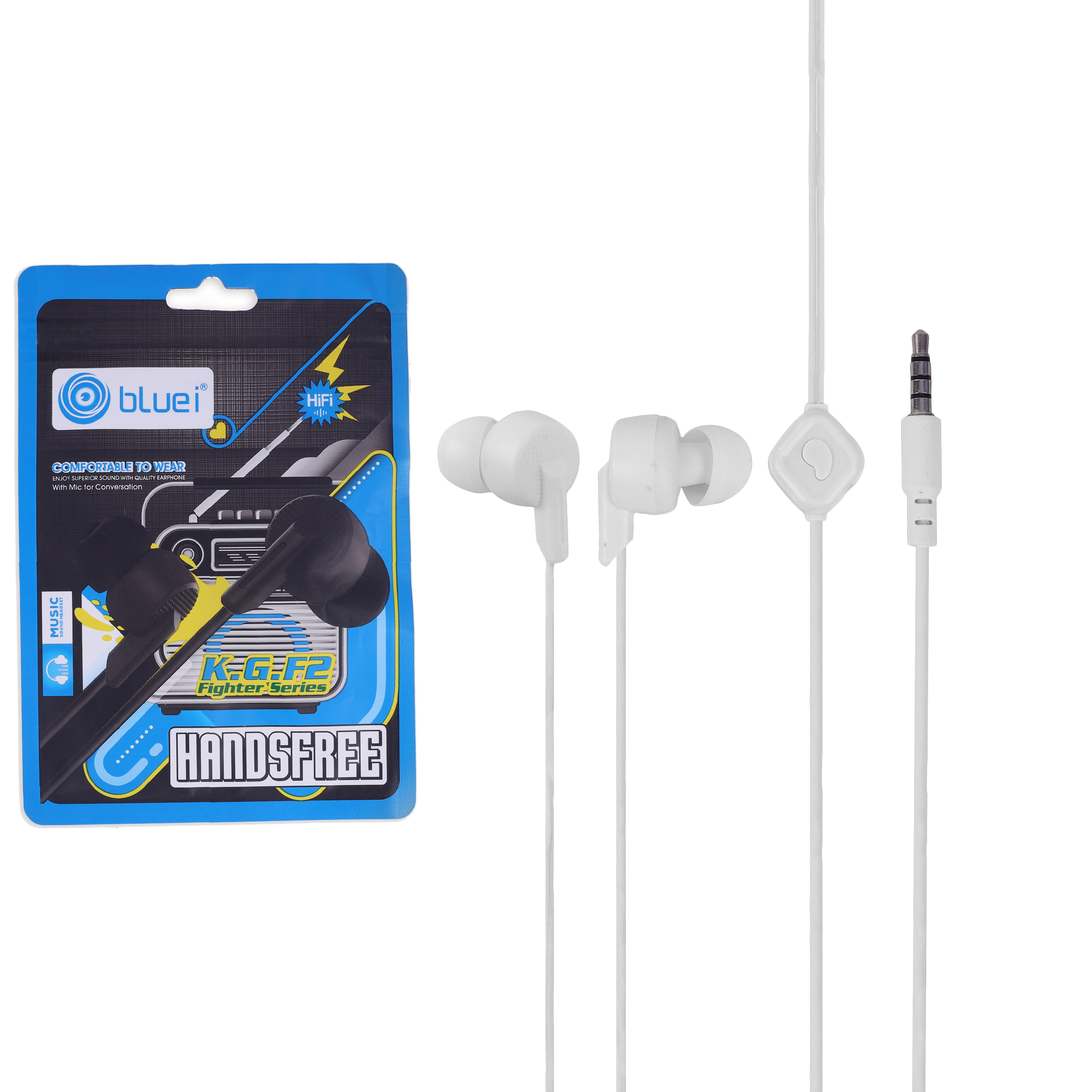 Bluei KGF 2 In Ear Lightweight Handsfree With Mic