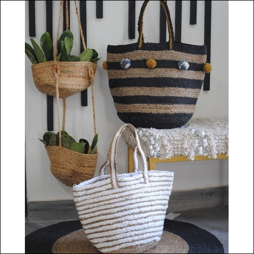 Natural & Black Designer Tote Bags at Best Price in Panipat J.C