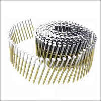 50mm Coil Nails - Stainless Steel, 50mm Size, Silver Color, Round Head, Galvanized Surface Treatment | Industrial Application