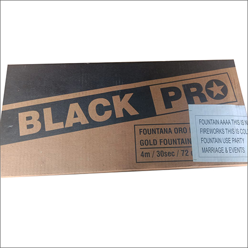 Black Cold Pyro Silver Fountain