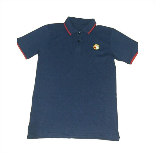 Blue Mens Plain Polo T Shirt