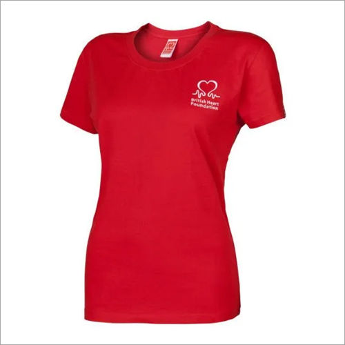 Red Ladies Cotton T Shirt