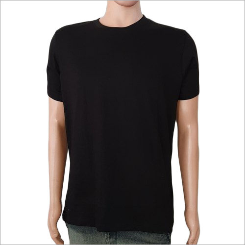 Black Men Round Neck T Shirt