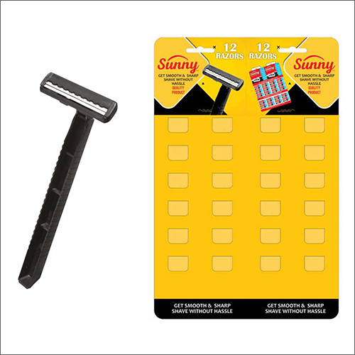 Sunny Long Handle Razor - Stainless Steel Blade, Multiple Sizes Available | Soft Plastic Material, Designed for Male Usage