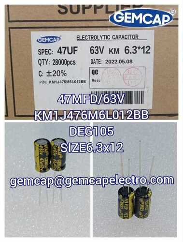 47MFD-63V Electrolytic Capacitor