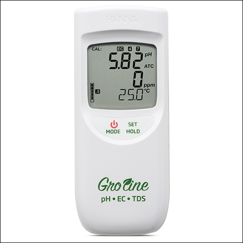 GroLine Hydroponics Waterproof pH EC TDS Temperature Portable Meter - HI9814