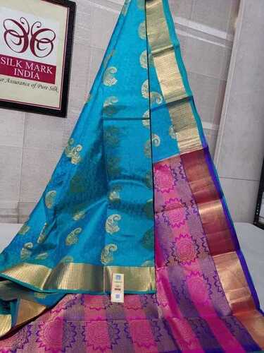 beautiful bridal wear silk saree