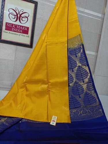 Yellow Bridal Beautiful Kanjivaram Silk Saree