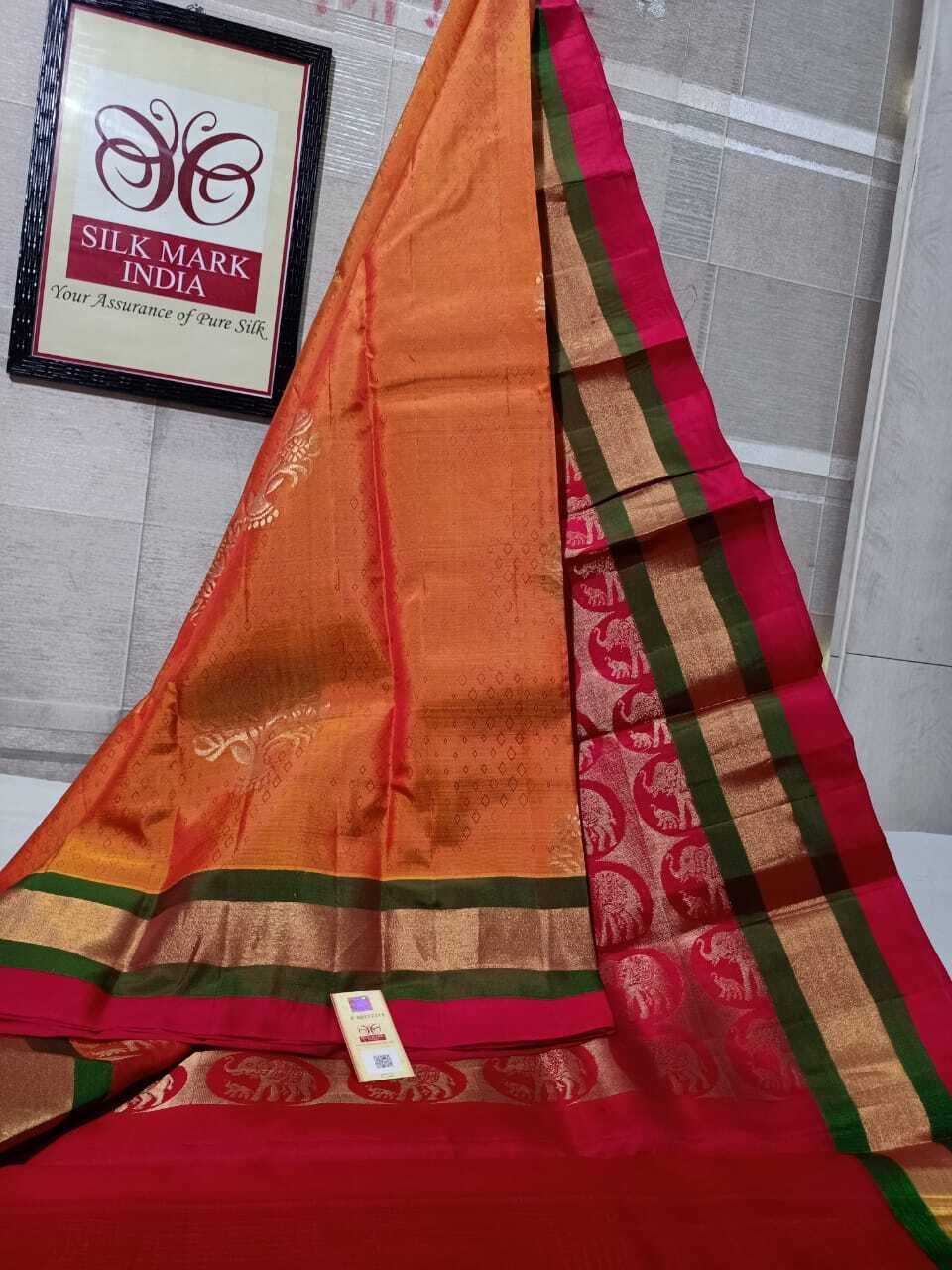 pure kanjivaram Soft bridal wear silk saree