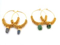 Raw New Style Earrings - Natural Rough Earrings - Hoop Earrings