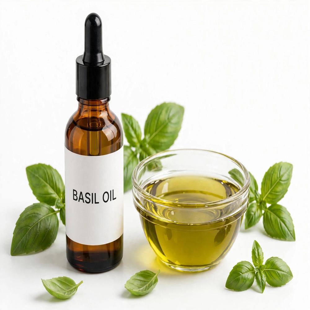Basil Essential Oil - 100% Pure Herbal Extract | Mood-uplifting, Skin Nourishing, Hair Strengthening Properties