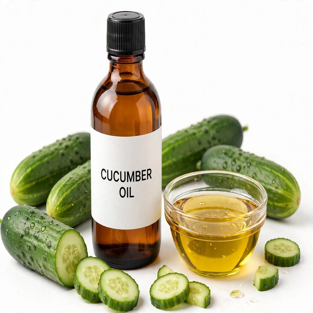 Cucumber Essential Oil - 100% Pure Herbal Extract from Seeds | Suitable for All Age Groups, 2-Year Shelf Life, Cool & Dry Storage