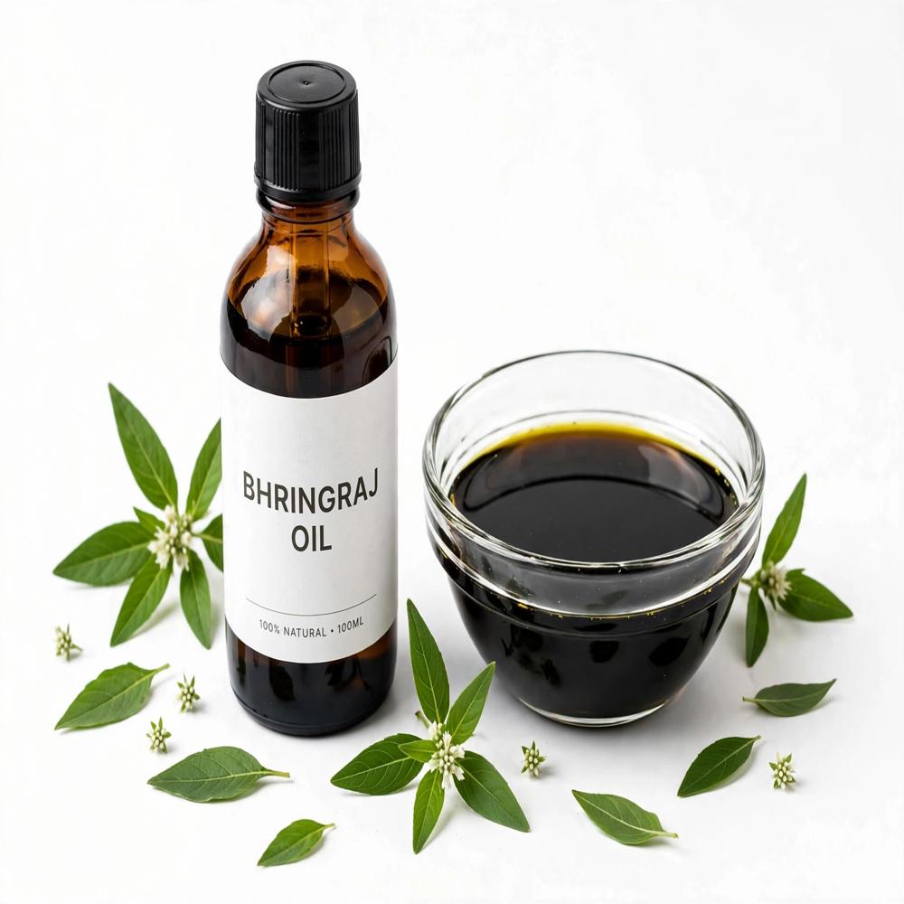 Bhringraj Essential Oil - 100% Pure Herbal Extract, 2-Year Shelf Life, Suitable for All Age Groups