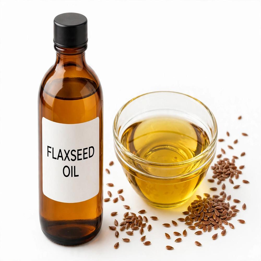 Flax Seed Oil - 100% Pure Essential Oil from Natural Seeds | All Age Group, Cool & Dry Storage, 2 Years Shelf Life, Herbal Extract