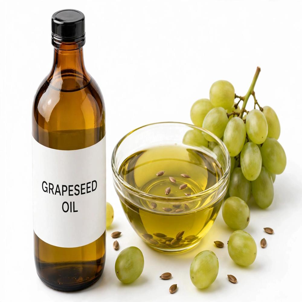 Grape Seed Oil - 100% Pure Extract From Vitis Vinifera Seeds | Multi-benefit Skin And Muscle Care, Reduces Blemishes And Wrinkles, Balances Oil Production, Soothes Tired Muscles, Boosts Circulation And Immunity