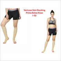 Varicose Vein Stocking Prima Below Knee - Cotton Material, Supportive Design For Knee Comfort, Foldable And Portable