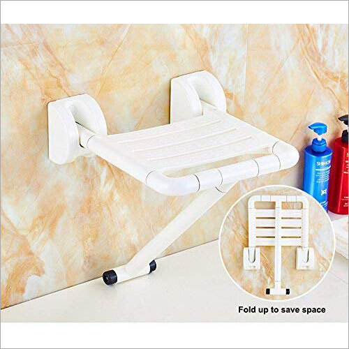 Plastic folding shower seat