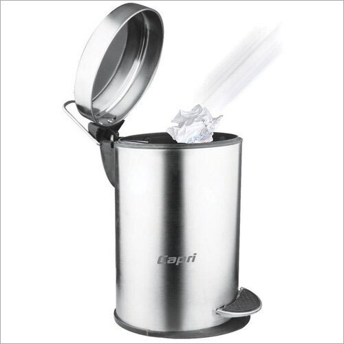 Pedal Dustbin - Durable Plastic, 12 Liters Capacity, Sleek Matte Grey Finish | Hands-Free Operation, Odor Control Lid, Easy to Clean