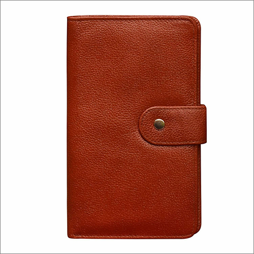 Genuine Leather Brown Unisex Card Holder And Passport Wallet Design: Attractive Design