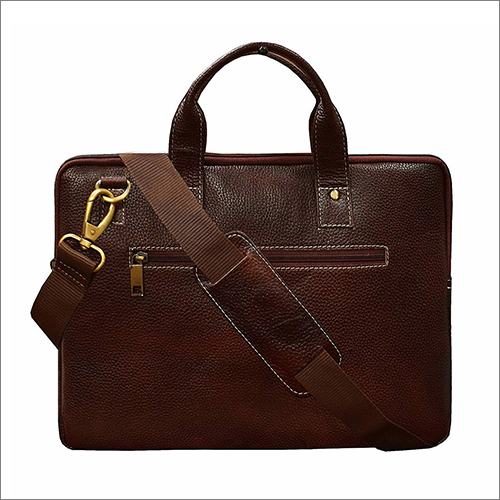 Genuine Brown Leather Men And Women Office Laptop Bag Design: Attractive Design