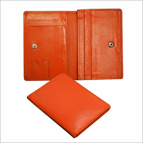 Genuine Leather Orange Holder For Unisex - Genuine Leather, Orange | Money & Card Holder