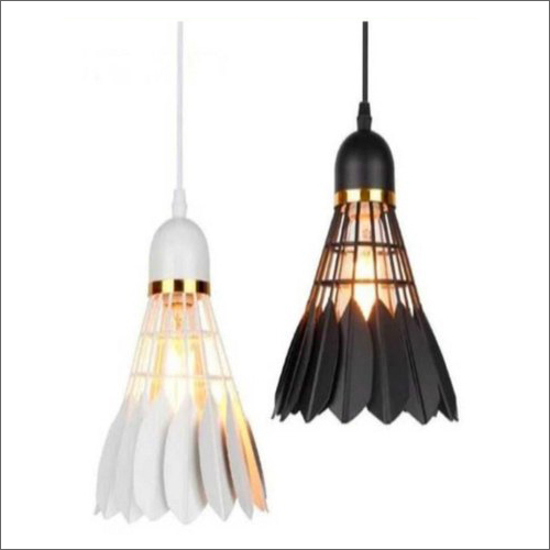 Designer Hanging Light - Metal, Different Available Sizes | Black and White Finish, Elegant Hanging Design with White Light