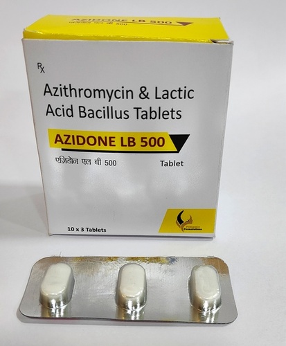 AZITHROMYCIN 500 MG WITH LACTIC ACID BACCILUS TABLET