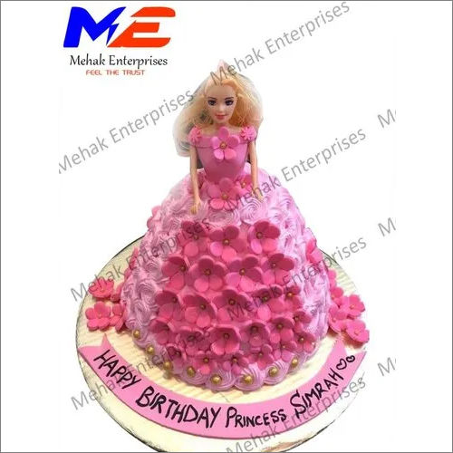 Pink Barbie Doll Cake Topper