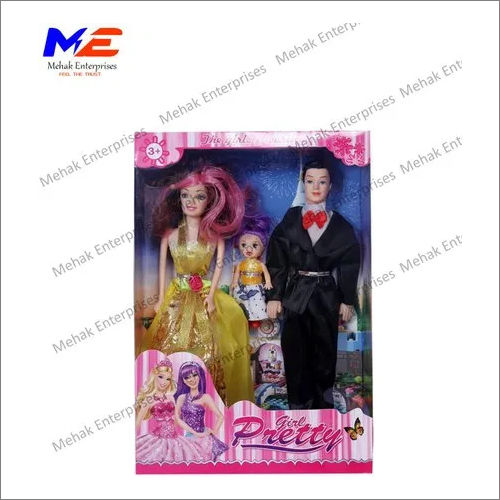 Multicolor Barbie Doll Family Set