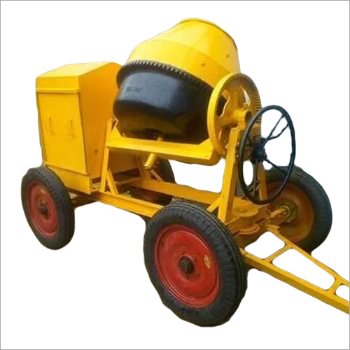 Yellow Ms Cement Hopper Concrete Mixer