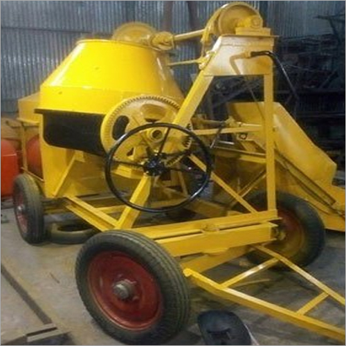 Yellow Cement Hopper Concrete Mixer